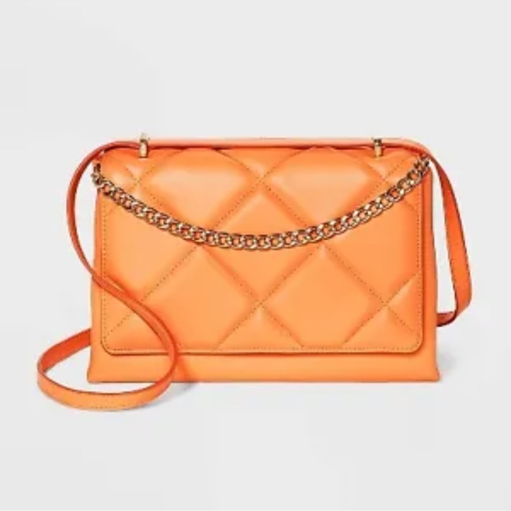 Square Woven Satchel Handbag - A New Day Coral Orange Bag NWT& Imperfection
